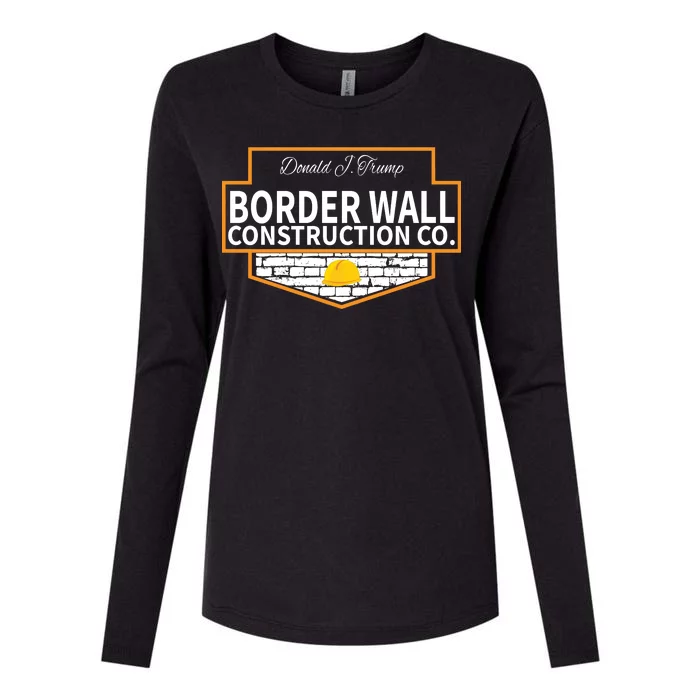 Border Wall Construction Co. Donald Trump Womens Cotton Relaxed Long Sleeve T-Shirt