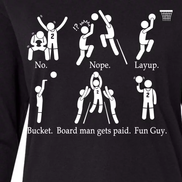 Bored Man Gets Paid Basketball Buckets Womens Cotton Relaxed Long Sleeve T-Shirt