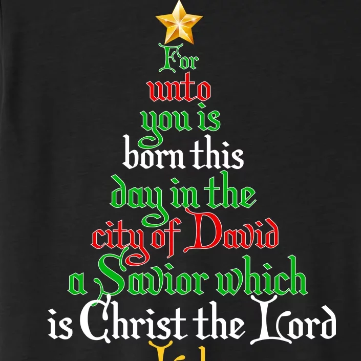 Born A Savior Christmas Christ The Lord Bible Verse ChromaSoft Performance T-Shirt