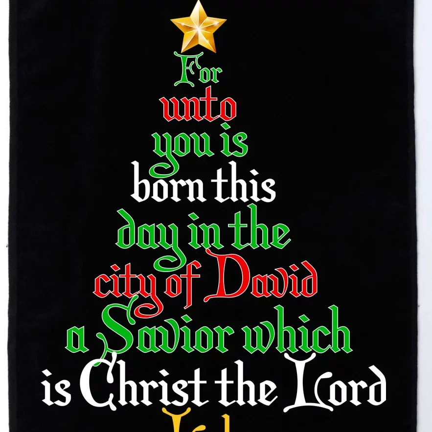 Born A Savior Christmas Christ The Lord Bible Verse Platinum Collection Golf Towel