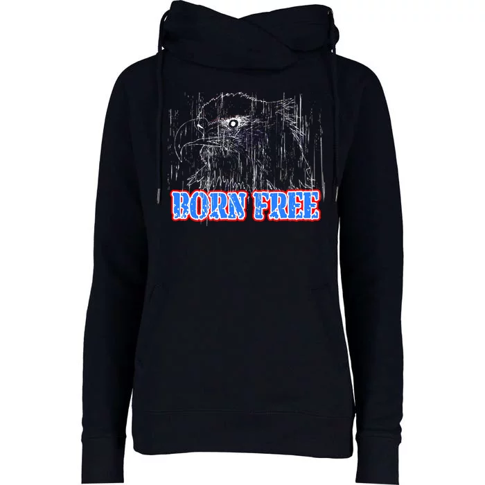 Born Free Eagle Womens Funnel Neck Pullover Hood