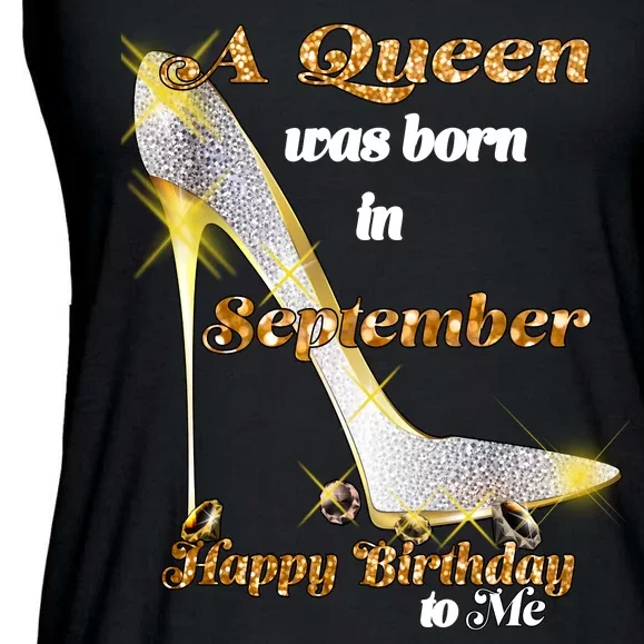 Born In August Birthday Queen Ladies Essential Flowy Tank