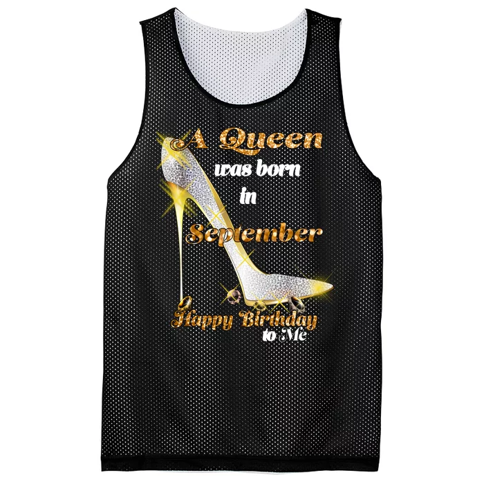 Born In August Birthday Queen Mesh Reversible Basketball Jersey Tank