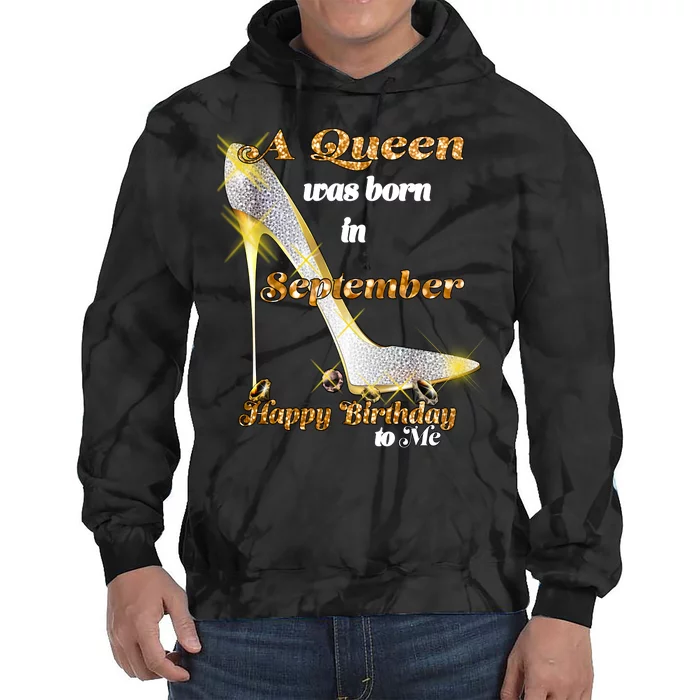 Born In August Birthday Queen Tie Dye Hoodie