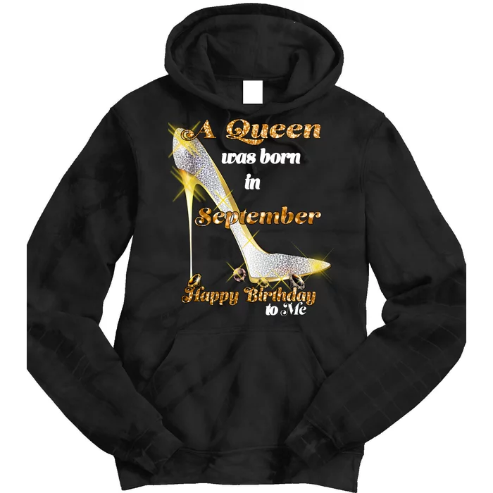 Born In August Birthday Queen Tie Dye Hoodie