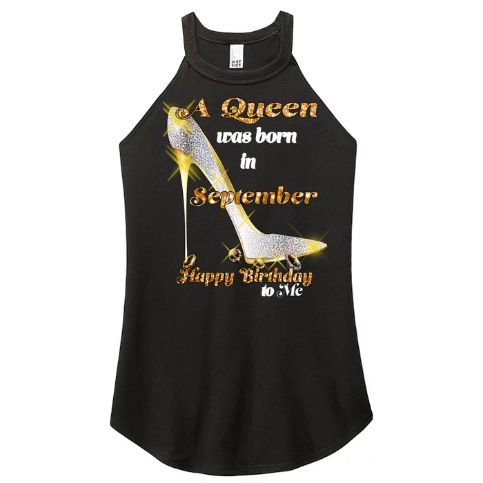 Born In August Birthday Queen Women’s Perfect Tri Rocker Tank