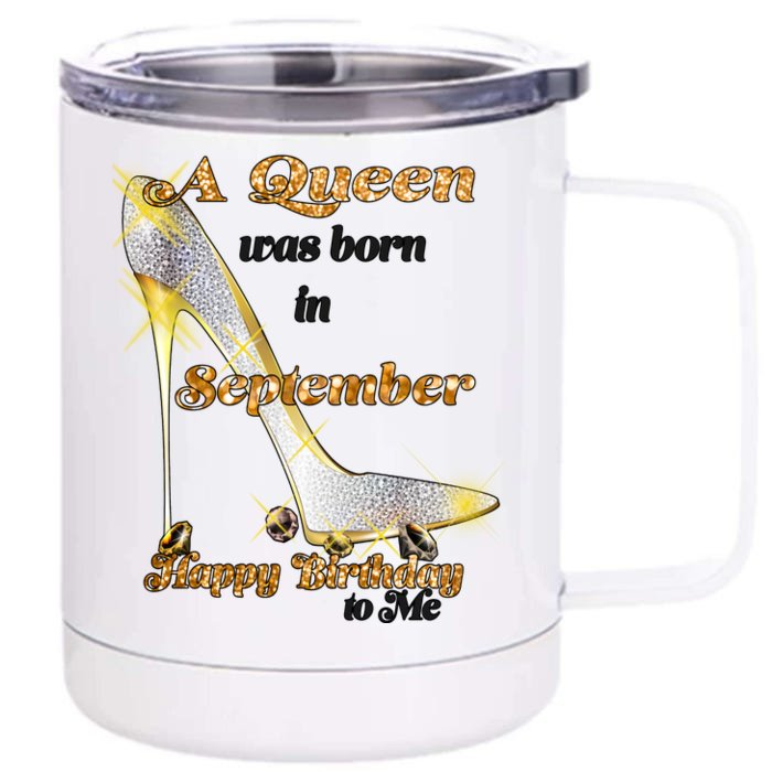 Born In August Birthday Queen Front & Back 12oz Stainless Steel Tumbler Cup