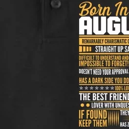 Born In August Leo Birthday Zodiac Dry Zone Grid Performance Polo