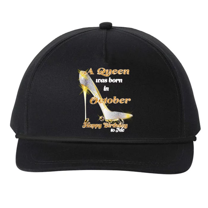 Born In October Birthday Queen Snapback Five-Panel Rope Hat