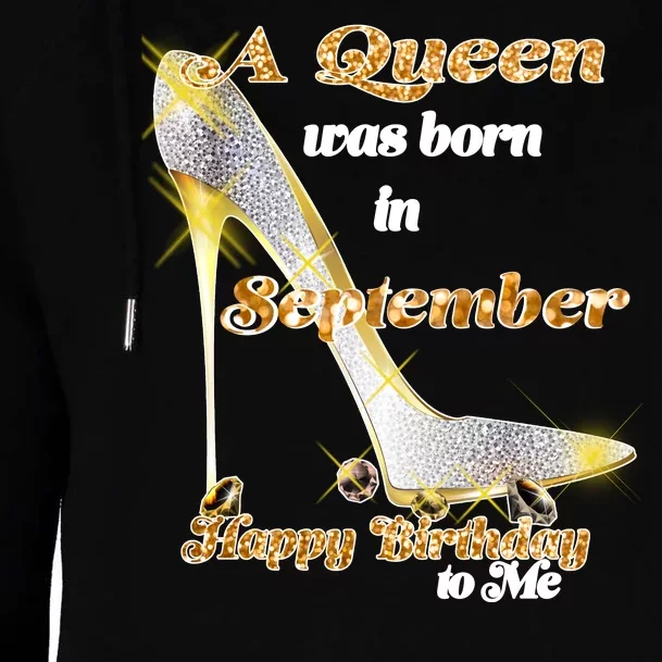 Born In September Birthday Queen Womens Funnel Neck Pullover Hood