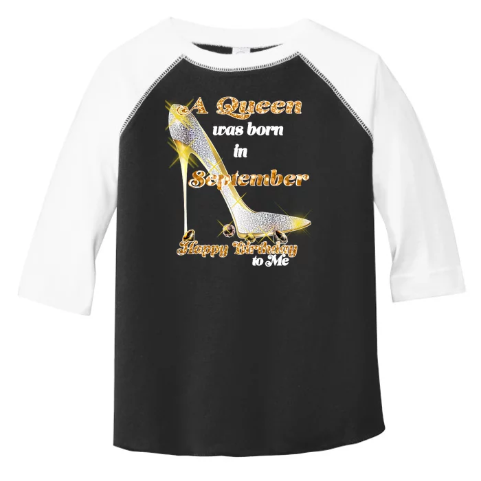 Born In September Birthday Queen Toddler Fine Jersey T-Shirt