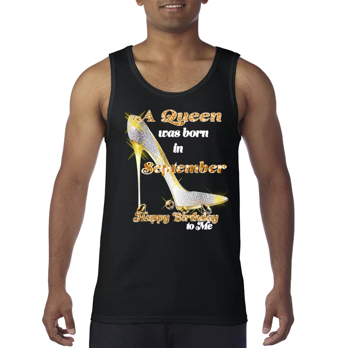 Born In September Birthday Queen Tank Top