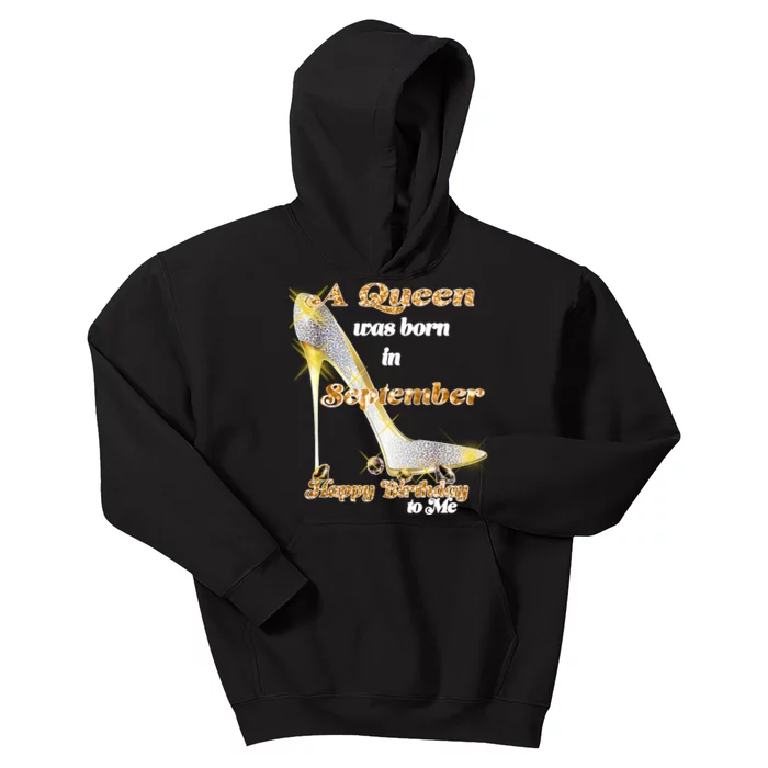 Born In September Birthday Queen Kids Hoodie