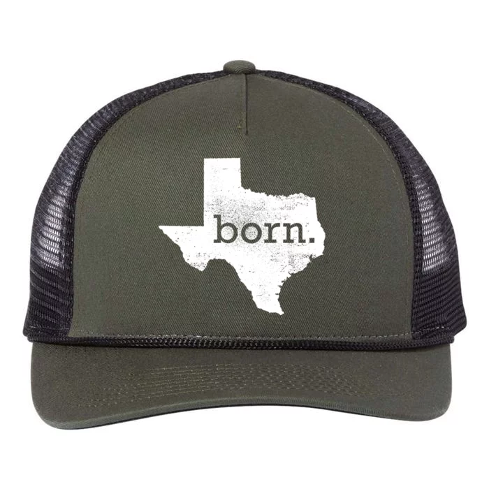 Born In Texas Home Retro Rope Trucker Hat Cap