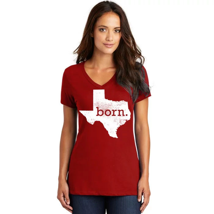 Born In Texas Home Women's V-Neck T-Shirt