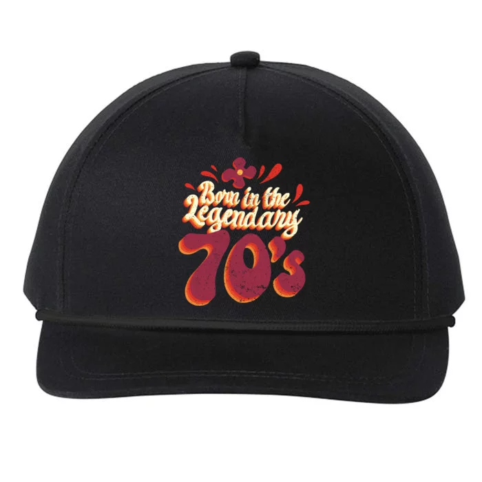 Born In The Legendary 70's Snapback Five-Panel Rope Hat