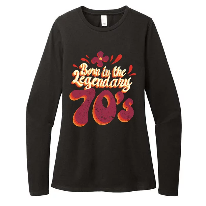 Born In The Legendary 70's Womens CVC Long Sleeve Shirt