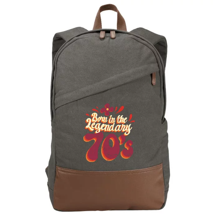 Born In The Legendary 70's Cotton Canvas Backpack