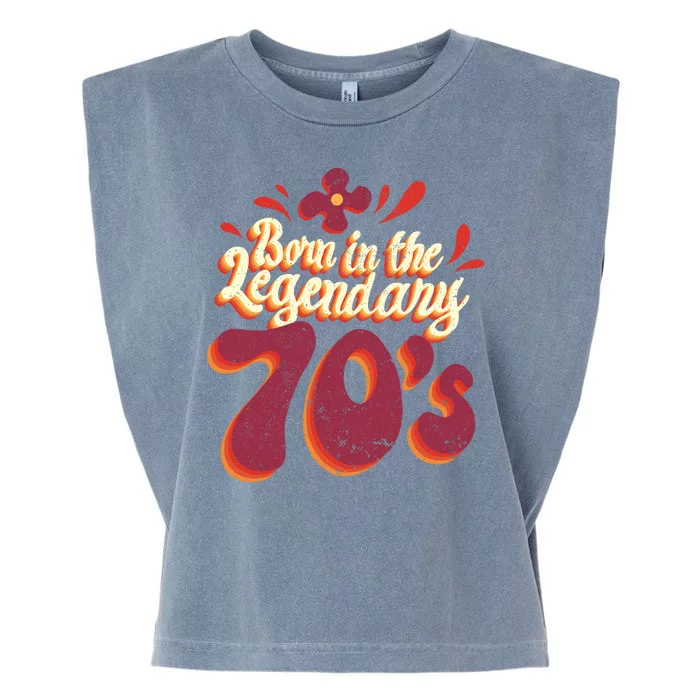 Born In The Legendary 70's Garment-Dyed Women's Muscle Tee