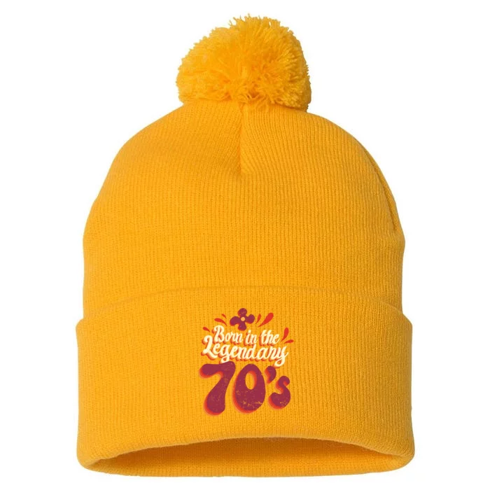 Born In The Legendary 70's Pom Pom 12in Knit Beanie