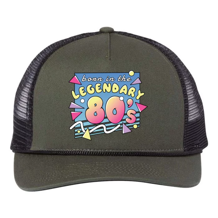 Born In The Legendary 80s Retro Rope Trucker Hat Cap