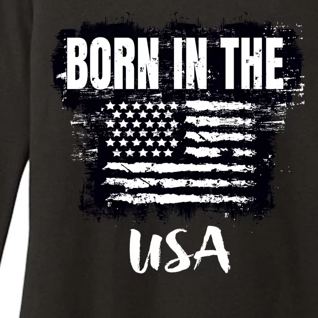 Born In The USA Womens CVC Long Sleeve Shirt