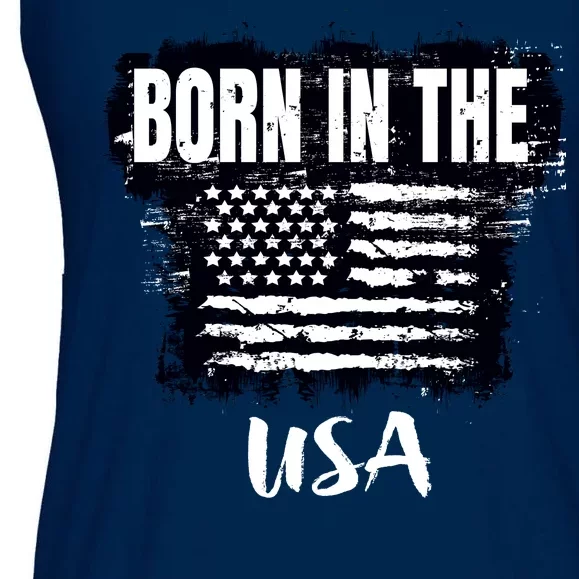 Born In The USA Ladies Essential Flowy Tank