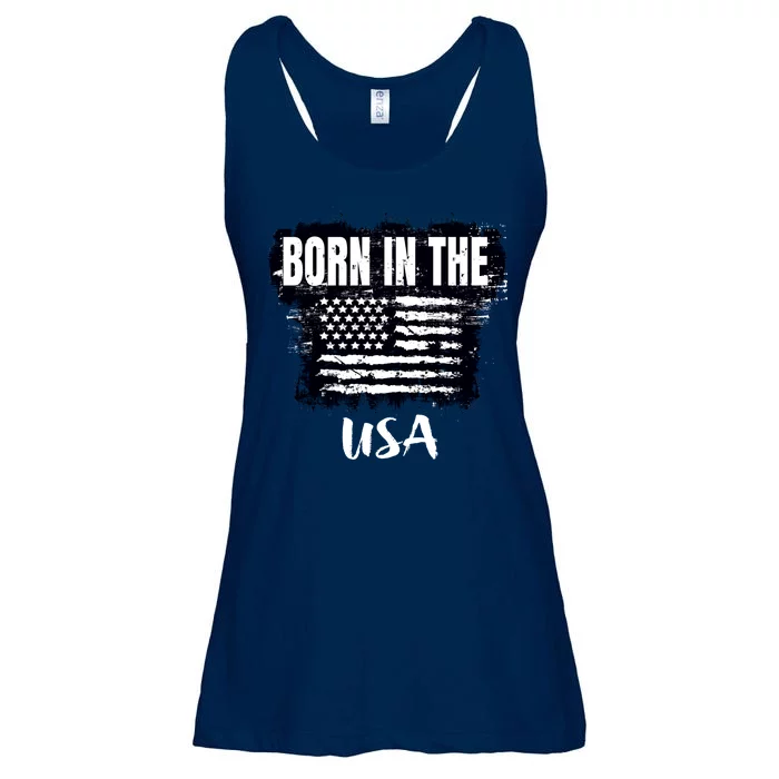 Born In The USA Ladies Essential Flowy Tank