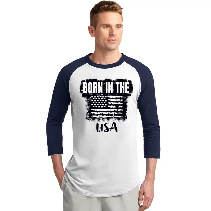 Born In The USA Baseball Sleeve Shirt