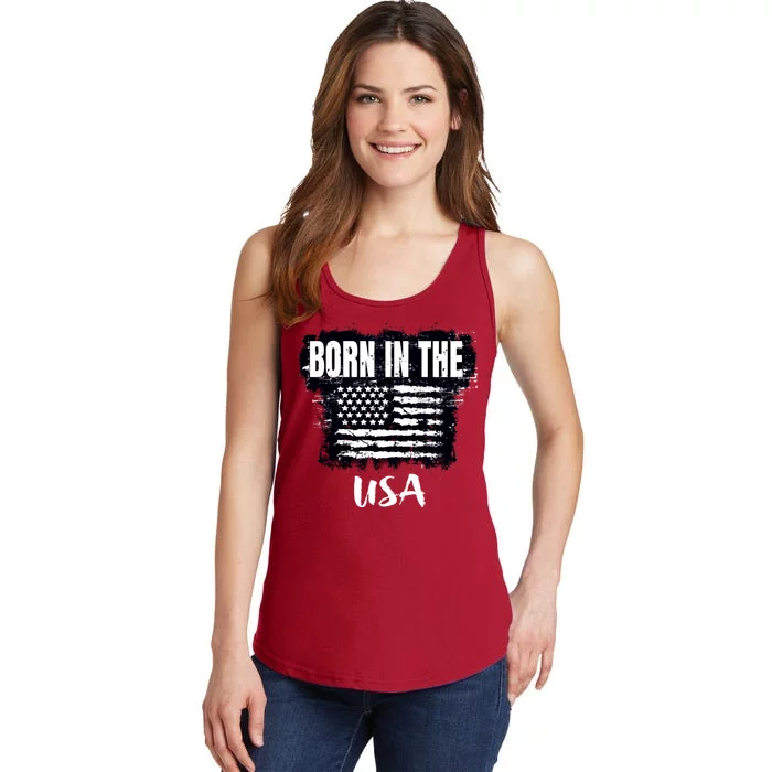 Born In The USA Ladies Essential Tank