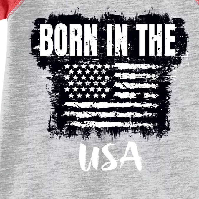 Born In The USA Infant Baby Jersey Bodysuit