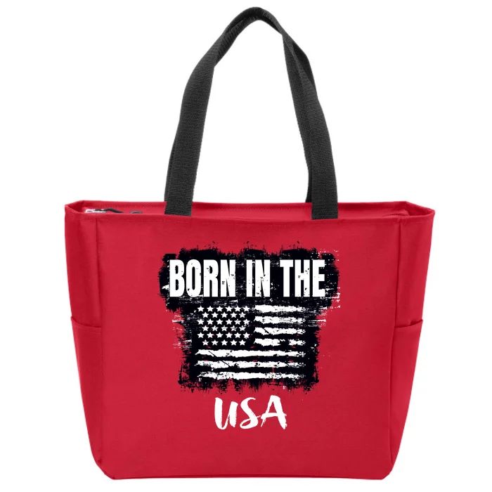 Born In The USA Zip Tote Bag