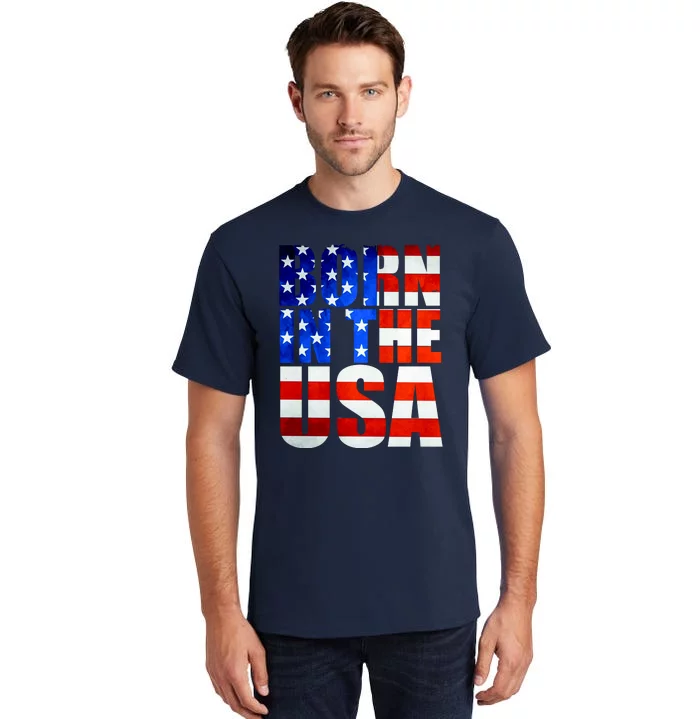 Born In The USA Flag Tall T-Shirt