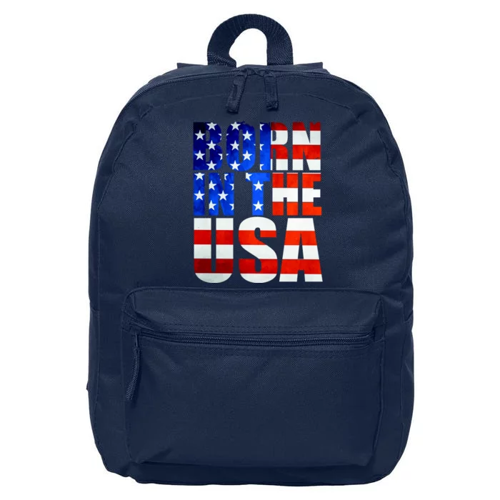 Born In The USA Flag 16 in Basic Backpack