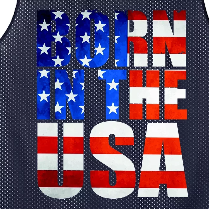 Born In The USA Flag Mesh Reversible Basketball Jersey Tank