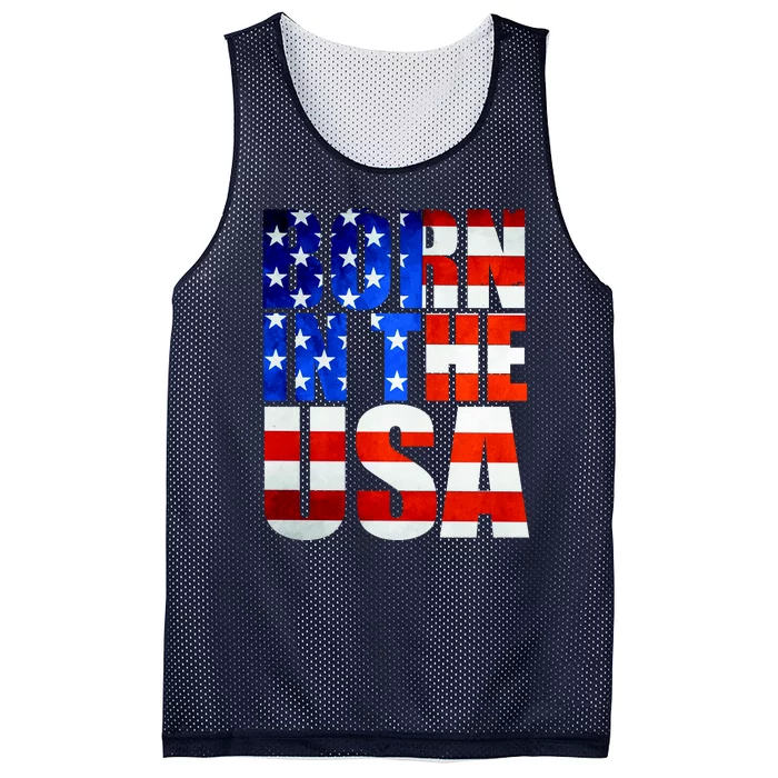 Born In The USA Flag Mesh Reversible Basketball Jersey Tank