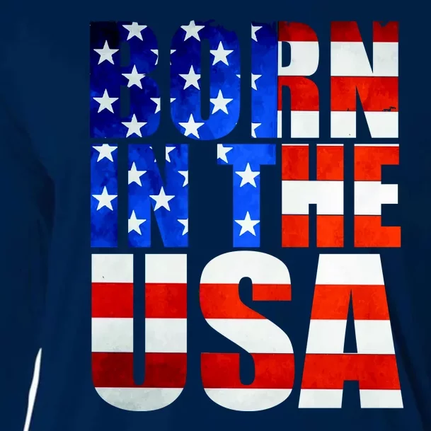 Born In The USA Flag Cooling Performance Long Sleeve Crew