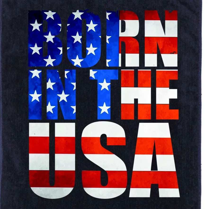 Born In The USA Flag Platinum Collection Golf Towel