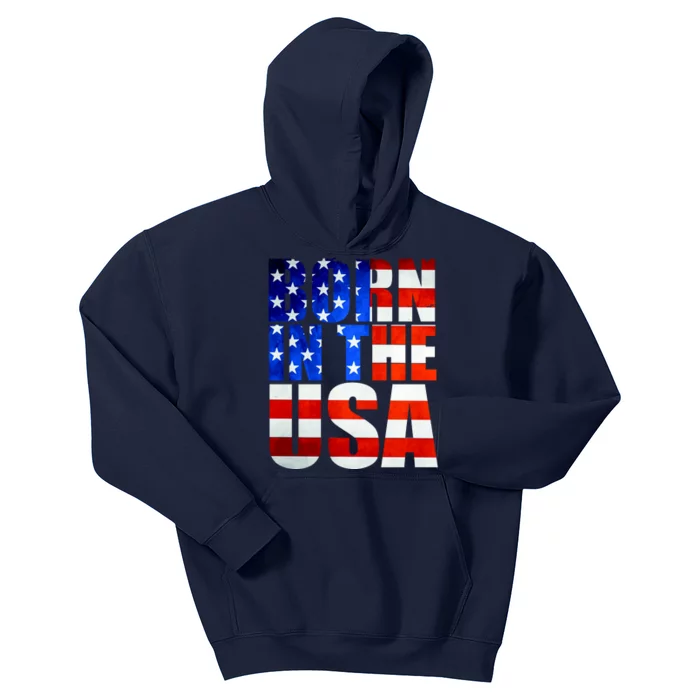 Born In The USA Flag Kids Hoodie