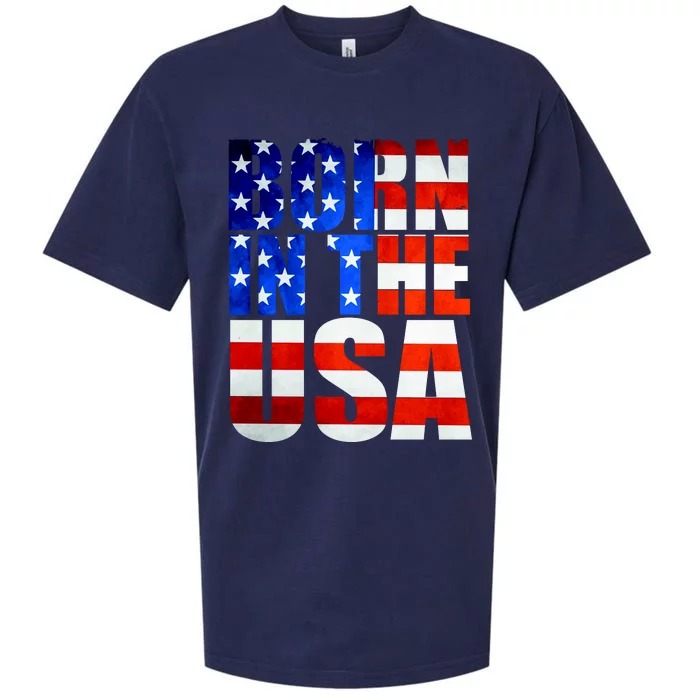 Born In The USA Flag Sueded Cloud Jersey T-Shirt