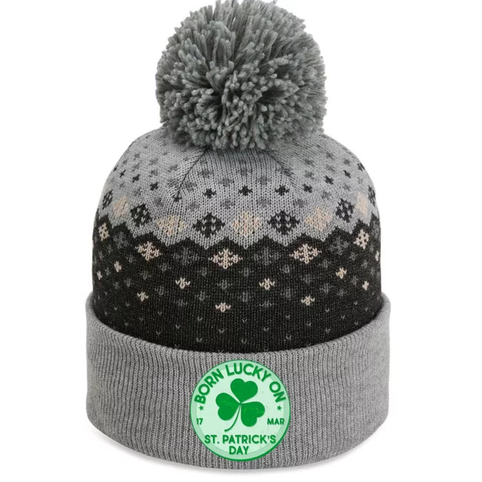 Born Lucky On St. Patrick's Day The Baniff Cuffed Pom Beanie