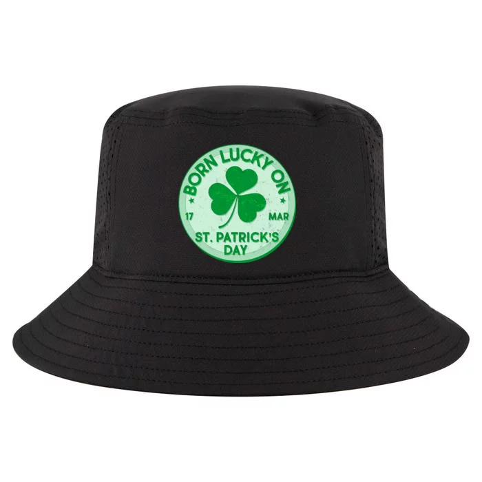 Born Lucky On St. Patrick's Day Cool Comfort Performance Bucket Hat