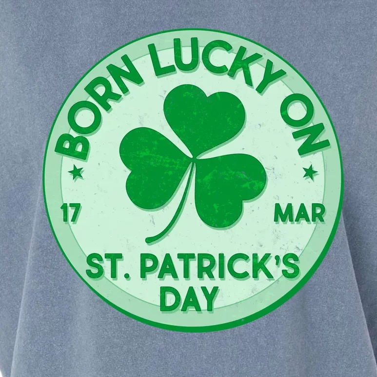 Born Lucky On St. Patrick's Day Garment-Dyed Women's Muscle Tee