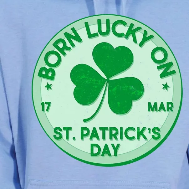 Born Lucky On St. Patrick's Day Unisex Surf Hoodie