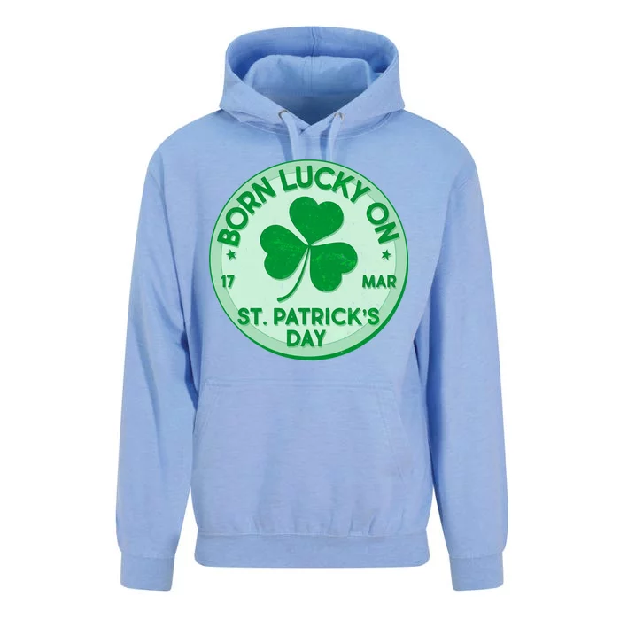 Born Lucky On St. Patrick's Day Unisex Surf Hoodie