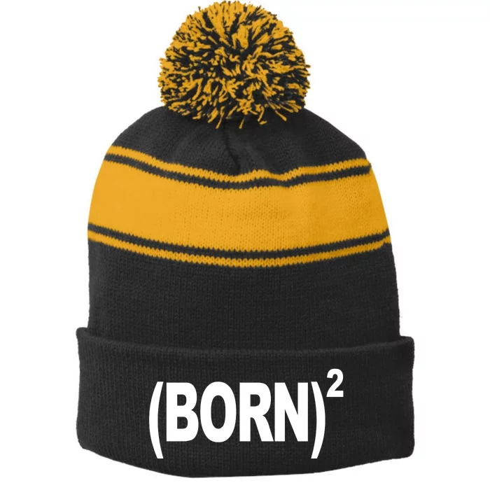 Born squared Stripe Pom Pom Beanie