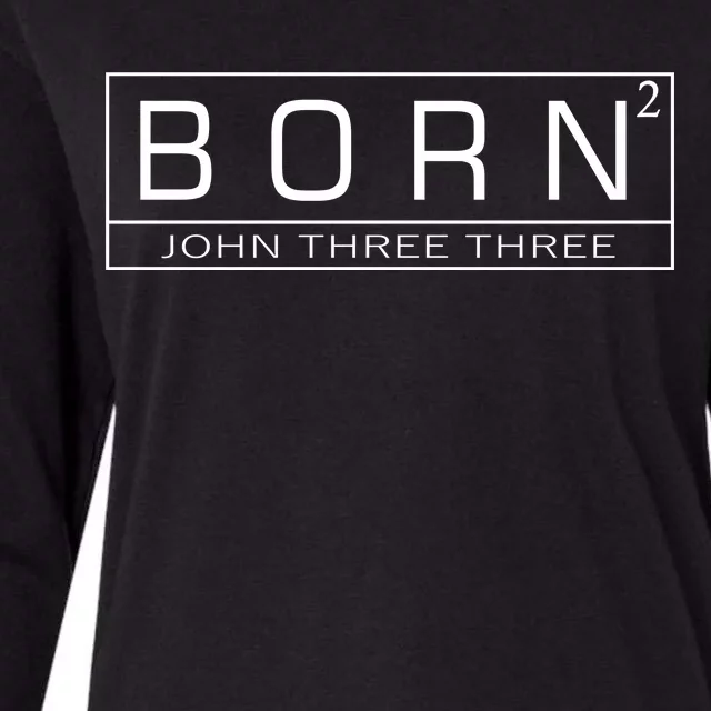 Born Squared Born Again Christian Womens Cotton Relaxed Long Sleeve T-Shirt