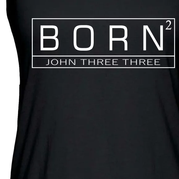 Born Squared Born Again Christian Ladies Essential Flowy Tank