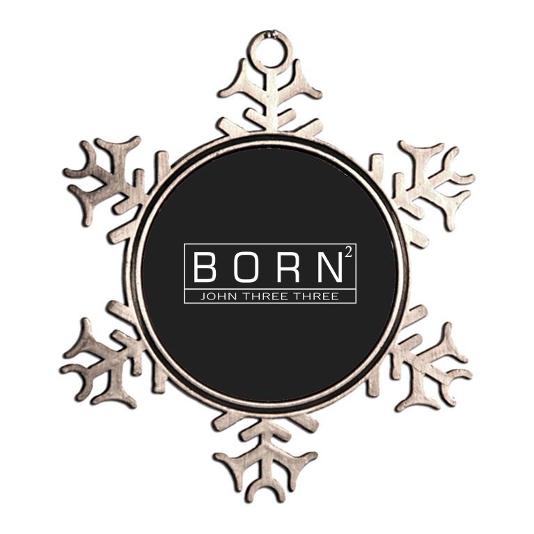 Born Squared Born Again Christian Metallic Star Ornament