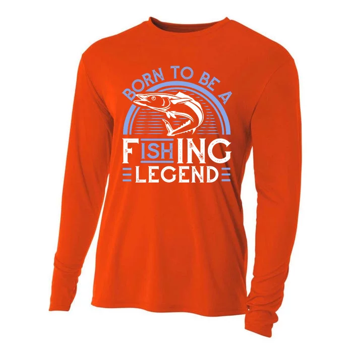 Born To Be A Fishing Legend Cooling Performance Long Sleeve Crew